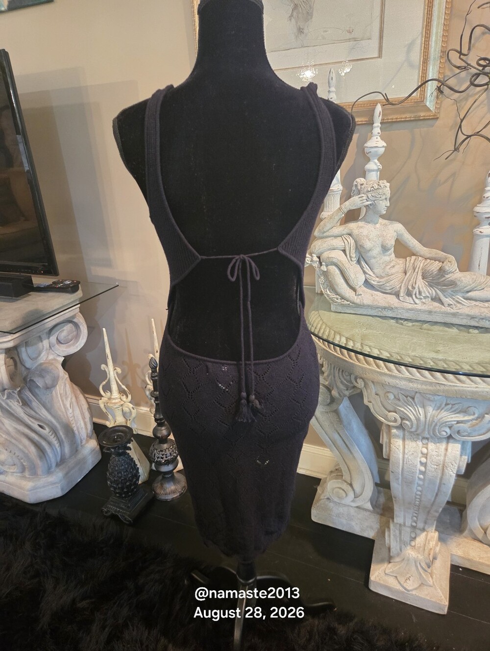 L*Space Knit Open Back Swimsuit Cover MSRP $198